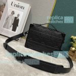 Copy L--V Black Monogram Taurillon Embossed Handle Soft Trunk M59163